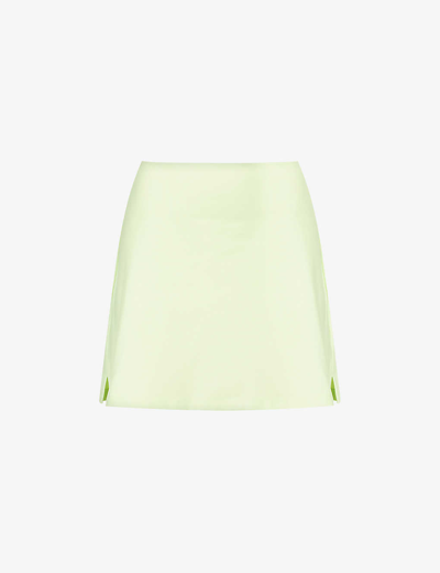 Girlfriend Collective Green High-rise Skort In Green Tea