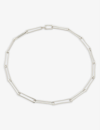 Monica Vinader Alta Long Link Necklace In Metallic
