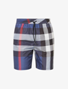 Burberry Mens Carbon Blue Guildes Graphic-print Regular-fit Shell Shorts In Carbon Blue