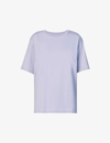 Dries Van Noten Womens Lilac Round-neck Relaxed-fit Cotton-jersey T-shirt