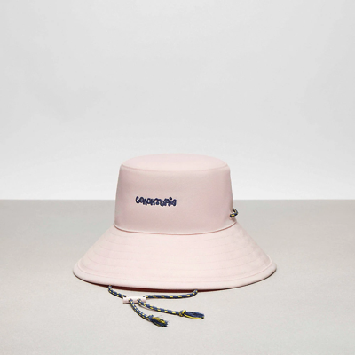 Coach Topia Loop Embroidered Bucket Hat In Pink/multi