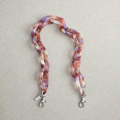 Coach Short Chain Strap In 70% Recycled Resin In Purple Multi