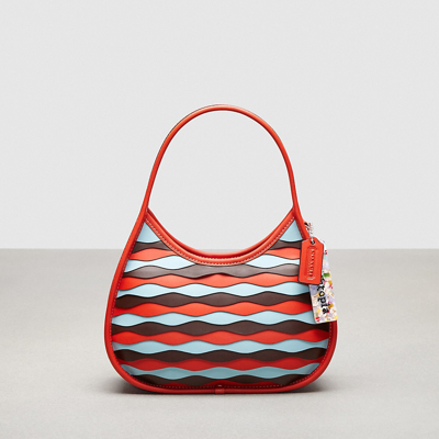 Coach Ergo Bag In Wavy Applique Upcrafted Leather In Mango/powder Blue Multi