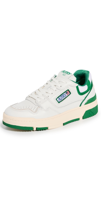 Autry Clc Low Leather Sneakers In Green