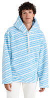JW ANDERSON RELAXED FIT HOODIE BLUE