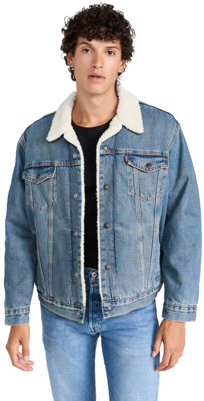 Levi's Sherpa Trucker Jacket Blue
