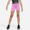 Nike Pro Big Kids' (girls') Dri-fit 5" Shorts In Pink
