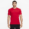 Nike Men's  Pro Dri-fit Slim Short-sleeve Top In Red