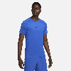 Nike Men's  Pro Dri-fit Slim Short-sleeve Top In Blue