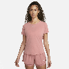 Nike One Luxe Dri-fit Short Sleeve Top In Pink