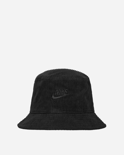 Nike Apex Corduroy Bucket Hat In Black