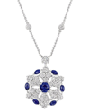 Heritage Graff Graff 18k 6.90 Ct. Tw. Diamond & Sapphire Snowflake Necklace (authentic Pre- Owned)