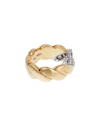 Heritage Pomellato Pomellato 18k Two-tone 0.30 Ct. Tw. Diamond Braided Ring (authentic )