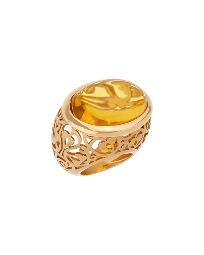 HERITAGE POMELLATO POMELLATO 18K ROSE GOLD 19.94 CT. TW. DIAMOND & AMBER RING (AUTHENTIC PRE- OWNED)