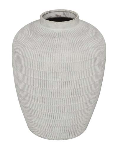 The Novogratz Peyton Lane Ceramic Textured Vase In Cream