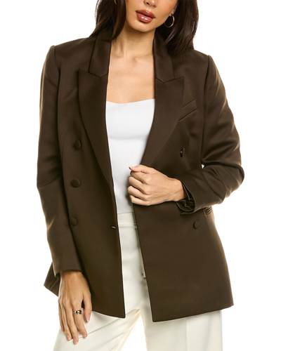 Ted Baker Womens Dk-brown Seraph Double-breasted Satin Blazer