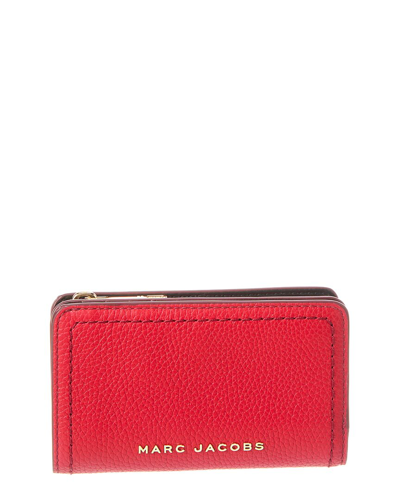 Marc Jacobs Leather Compact Wallet In Red