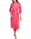 Natori Luxe Shangri-la Tencel™ Wrap Robe In Heather Pink Raspberry