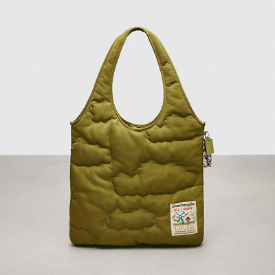 Coach Topia Loop Quilted Cloud Tote In Green