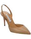 AQUAZZURA AQUAZZURA SO NUDE 85 LEATHER SLINGBACK PUMP