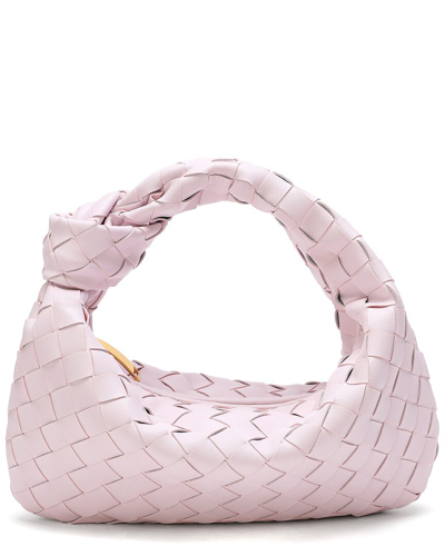 Tiffany & Fred Woven Leather Pouch In Pink