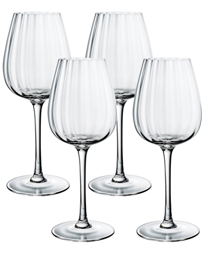 VILLEROY & BOCH VILLEROY & BOCH SET OF 4 ROSE GARDEN WHITE WINE GLASSES