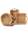 Two's Company Set Of 4 Baskets In 4 Shapes In Blue