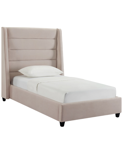 Tov Furniture Koah Blush Velvet Bed In Neutral
