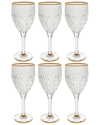 BARSKI BARSKI CRYSTAL WINE GLASS GOBLETS SET OF 6