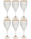 Barski Crystal Wine Glass 12oz Goblets Set Of 6 In Clear