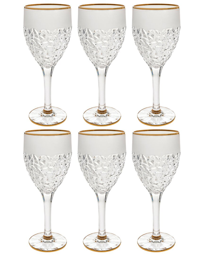 Barski Crystal Wine Glass 12oz Goblets Set Of 6 In Clear