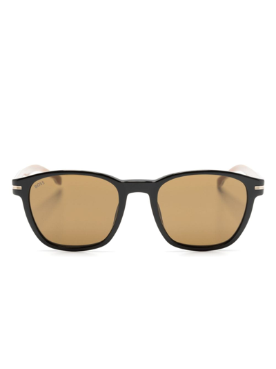 Hugo Boss Square-frame Sunglasses In Black