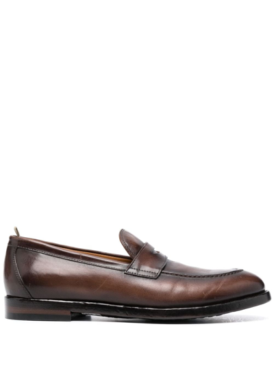 Officine Creative Tulane 002 Leather Loafers In Brown