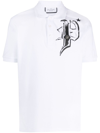 PHILIPP PLEIN LOGO-PRINT COTTON POLO SHIRT