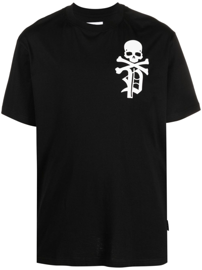Philipp Plein Skull-print Cotton T-shirt In Black