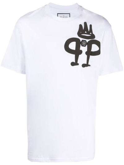Philipp Plein Ss Iconic Plein Round-neck T-shirt In White