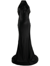 RACHEL GILBERT AUDREY HALTERNECK SILK GOWN