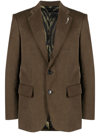 ROBERTO CAVALLI SINGLE-BREASTED WOOL BLAZER