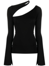 MANURÍ ASYMMETRIC CUT-OUT TOP