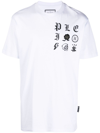 Philipp Plein T-shirt Round Neck Ss Gothic Plein In White