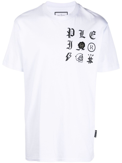 Philipp Plein Gothic Plein Logo-print T-shirt In White