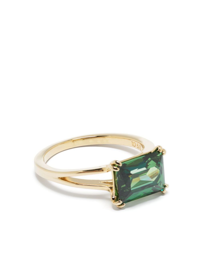 Swarovski Metrix Crystal Cocktail Ring In Green