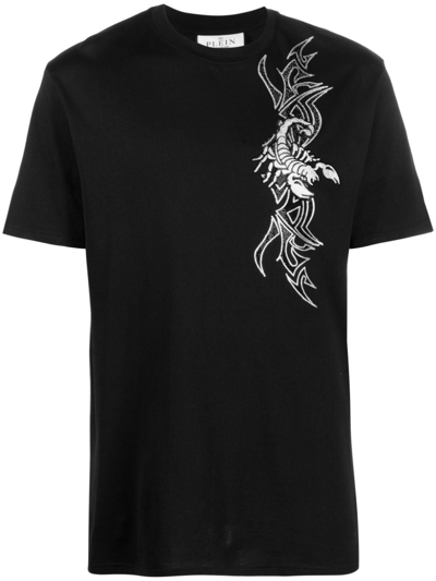 Philipp Plein Ss Scorpion Round-neck T-shirt In Black