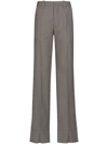 Marni Houndstooth-pattern Straight-leg Trousers In Black