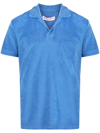 Orlebar Brown Terry Polo Shirt In Blue