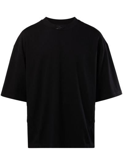 Reebok Special Items Piped-trim Cotton T-shirt In Black