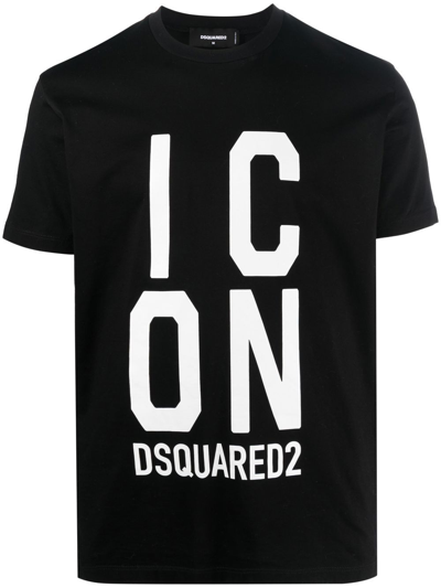 Dsquared2 Icon Logo-print T-shirt In Black