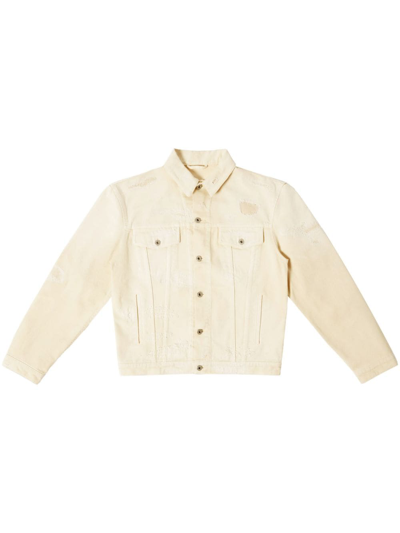 Heron Preston Logo-patch Cotton Jacket In White