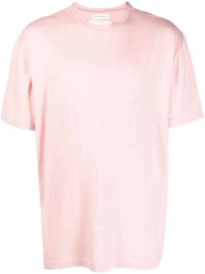 Extreme Cashmere Short-sleeved Jersey T-shirt In Pink