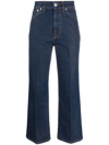 LANVIN HIGH-WAIST CROPPED FLARED JEANS